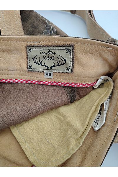 Trachten Deiser Pánské kožené kraťasy s kšandami vintage retro Velikost DE 48 | Trachten Deiser | obrázek 6