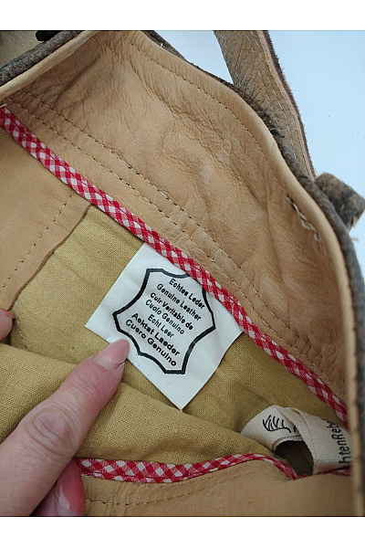 Trachten Deiser Pánské kožené kraťasy s kšandami vintage retro Velikost DE 48 | Trachten Deiser | obrázek 7
