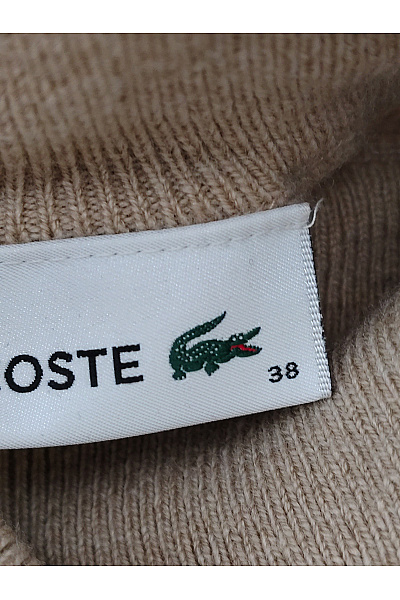 LACOSTE Béžový vlněný rolák pulovr Vel. EU 38 | LACOSTE | obrázek 6