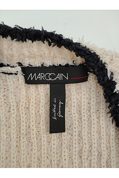 MARCCAIN Béžový pruhovaný pletený kardigan na knoflíky Velikost L | MARCCAIN | obrázek 6