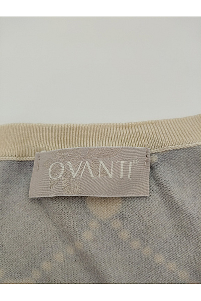 OVANTI Fialový vzorovaný propínací kardigan na knoflíky Velikost IT 48 | OVANTI | obrázek 5
