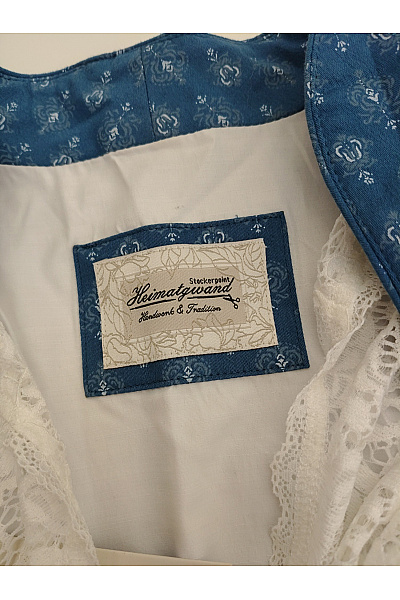 heimatgwand Bavlněné dirndl šaty s krajkou midi Vel. S | heimatgwand | obrázek 7