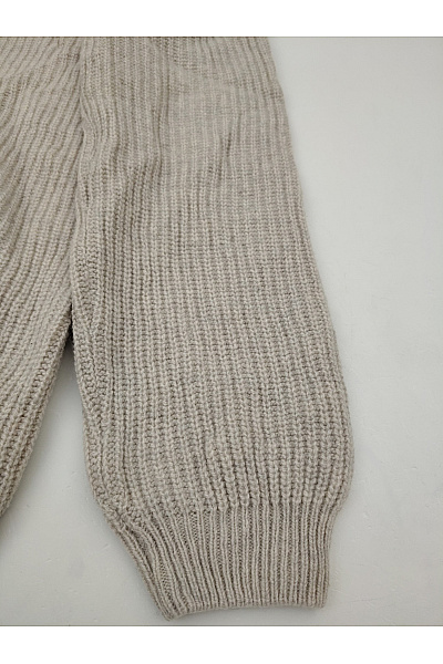 LAWRENCE GREY Béžový kašmírový pulovr pletený žebrovaný basic Vel. XL | LAWRENCE GREY | obrázek 2