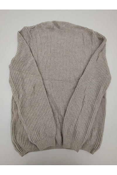 LAWRENCE GREY Béžový kašmírový pulovr pletený žebrovaný basic Vel. XL | LAWRENCE GREY | obrázek 6