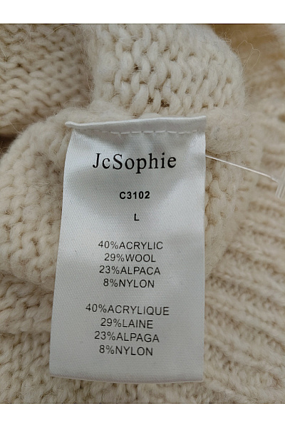 JcSophie Béžový pletený kardigan do véčka na knoflíky Velikost L | JcSophie | obrázek 5