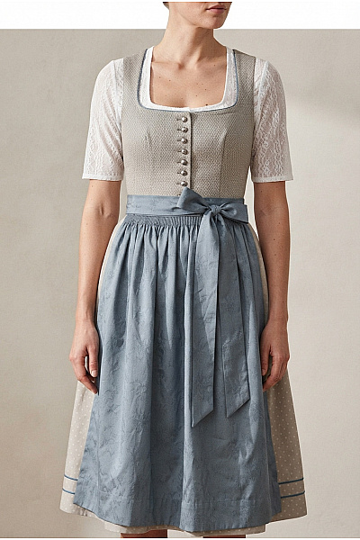Hammerschmid Bavlněné Dirndl šaty Midi S Páskem Velikost DE 42