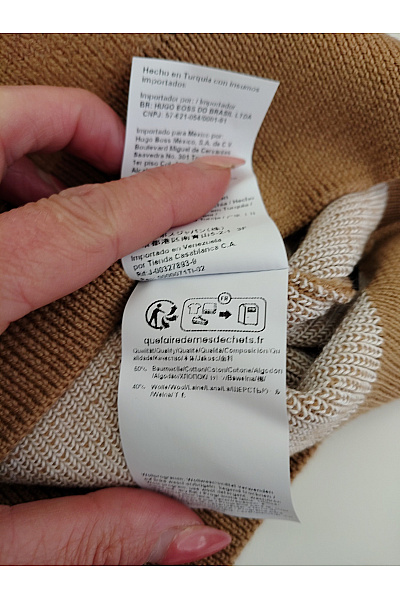 Hugo Boss Pánský hnědý pletený pulovr basic Vel. L | Hugo Boss | obrázek 5