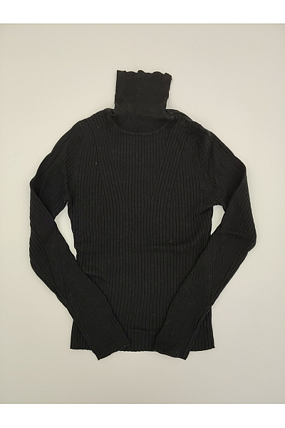 Pepe Jeans Dámský černý Bavlněný žebrovaný Rolák Basic Vel. S