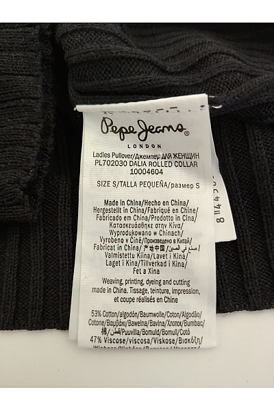 Pepe Jeans Dámský černý bavlněný žebrovaný rolák basic Vel. S | Pepe Jeans | obrázek 4