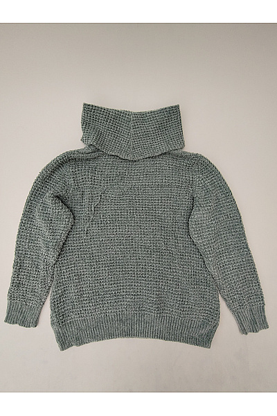 HELENA VERA Dámský zelený pletený rolák oversized Velikost DE 40 | HELENA VERA | obrázek 7