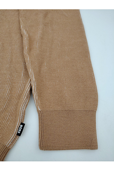Hugo Boss Hnědý bavlněný pletený pulovr basic Velikost XL | Hugo Boss | obrázek 2