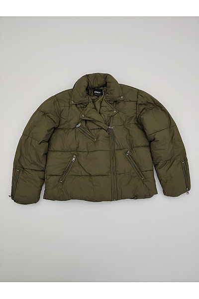 ONLY Dámská khaki prošívaná bunda křivák puffer Vel. L | ONLY | obrázek 2