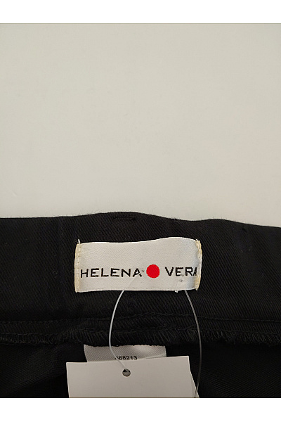 HELENA VERA Dámské černé bavlněné rovné kalhoty Vel. DE 44/46 | HELENA VERA | obrázek 3