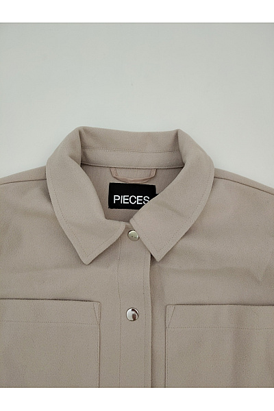 PIECES Béžový košilový kabát s páskem Velikost EU S | PIECES | obrázek 6