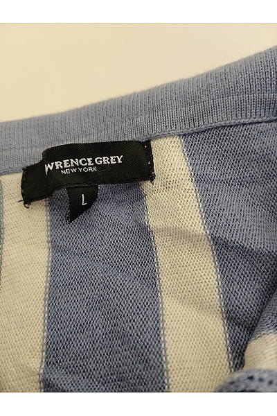 LAWRENCE GREY Pánské modré pruhované polo tričko s krátkým rukávem Velikost L | LAWRENCE GREY | obrázek 4