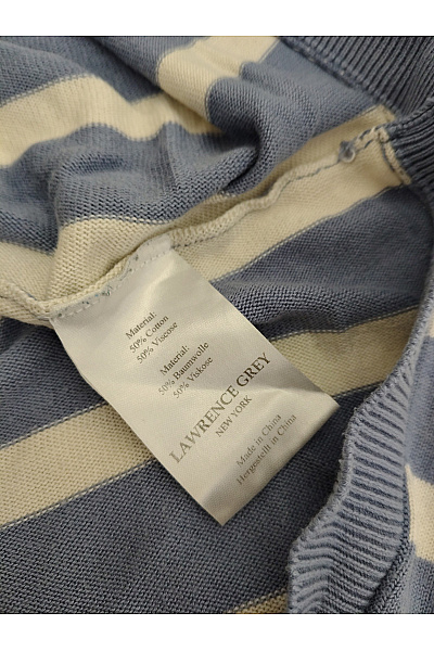 LAWRENCE GREY Pánské modré pruhované polo tričko s krátkým rukávem Velikost L | LAWRENCE GREY | obrázek 7