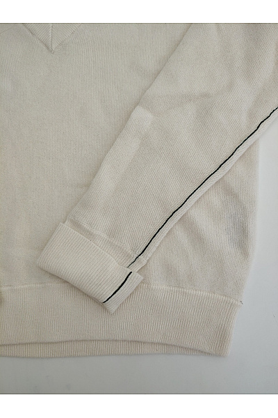 LACOSTE Béžový vlněný pulovr do véčka Velikost EU 36 | LACOSTE | obrázek 4