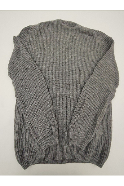 LAWRENCE GREY Šedý kašmírový pulovr žebrovaný pletený basic Vel. XL | LAWRENCE GREY | obrázek 5