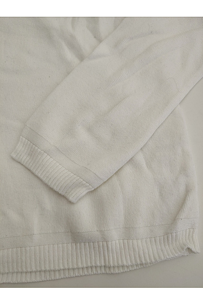 BENETTON Bílý bavlněný dámský pulovr s dlouhým rukávem basic Vel. M | BENETTON | obrázek 2