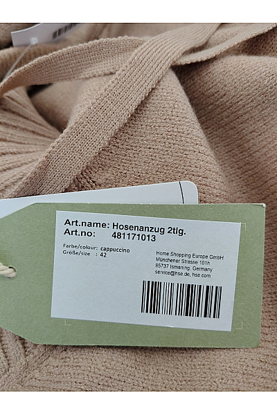 C'est tout Béžový pletený komplet s kapucí oversized Vel. DE 42 | C'est tout | obrázek 11