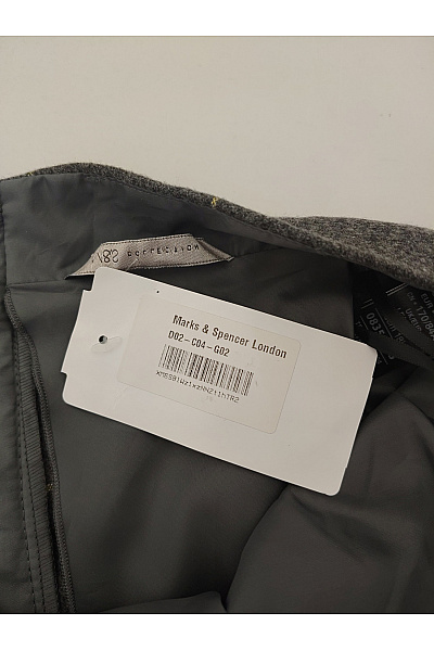 Marks & Spencer Šedá vlněná mini sukně zavinovací kostkovaná Vel. EU 44 | Marks & Spencer | obrázek 6