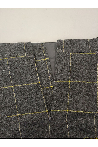 Marks & Spencer Šedá vlněná mini sukně zavinovací kostkovaná Vel. EU 44 | Marks & Spencer | obrázek 11