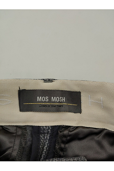 Mos Mosh Šedé kostkované kalhoty s vysokým pasem a širokými nohavicemi Velikost EU 34 | Mos Mosh | obrázek 7