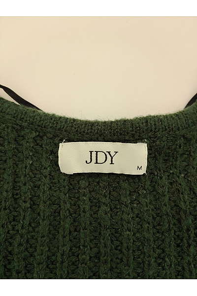 JDY Dámský zelený pletený pulovr do véčka oversized Vel. M | JDY | obrázek 4