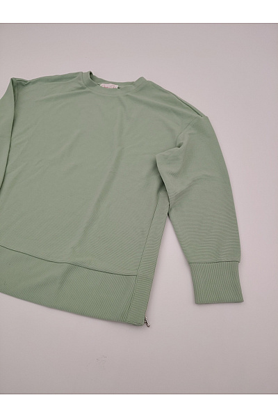 Jana Ina Dámská khaki mikina s dlouhým rukávem oversized bez potisku Vel. DE 40 | Jana Ina | obrázek 2
