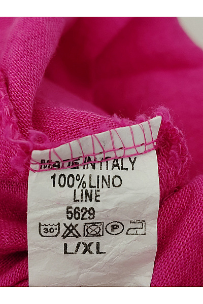 Dámský lněný overal palazzo široké nohavice růžový Velikost L/XL | Unimoda | obrázek 5
