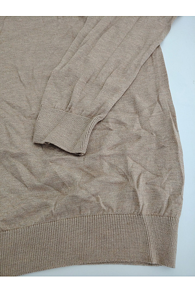 PULL&BEAR Pánský béžový pletený pulovr se stojáčkem basic Vel. EU M | PULL&BEAR | obrázek 3