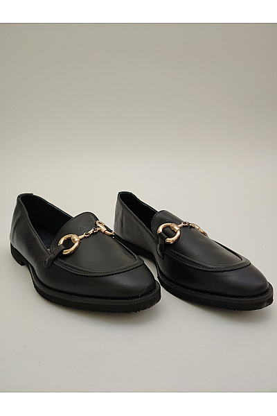 Černé dámské polobotky nazouvací elegantní jarní Vel. EU 38 | Unimoda | obrázek 2