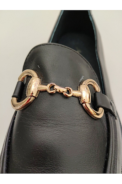 Černé dámské polobotky nazouvací elegantní jarní Vel. EU 38 | Unimoda | obrázek 7