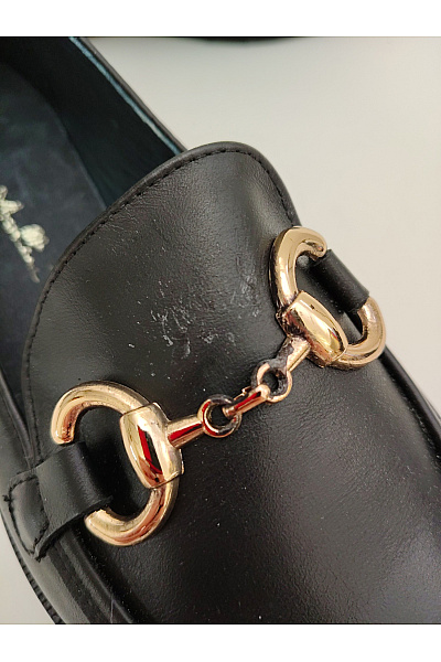 Černé dámské polobotky nazouvací elegantní jarní Vel. EU 38 | Unimoda | obrázek 9