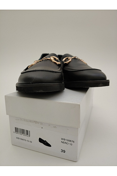 Černé dámské polobotky nazouvací elegantní jarní Vel. EU 38 | Unimoda | obrázek 10