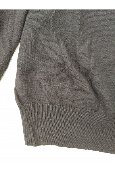 Černý bavlněný pulovr s límečkem na knoflíky Vel. S | Unimoda | obrázek 2