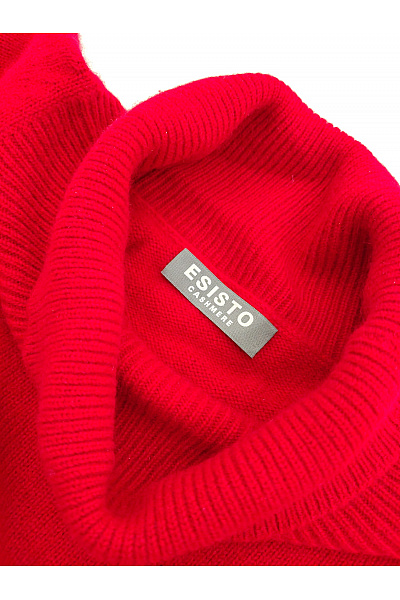 ESISTO Červený kašmírový rolák oversized Vel. EU M | ESISTO | obrázek 6