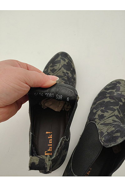 Think! Dámské kotníkové chelsea boty khaki s květinovým vzorem Velikost EU 38 | Think! | obrázek 8