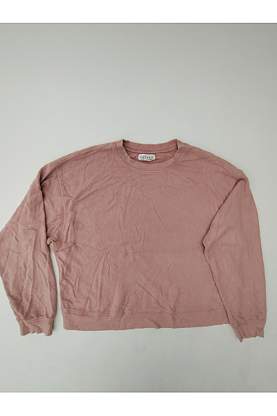 Velvet Dámská Růžová Mikina S Dlouhým Rukávem Oversize Vel. US M