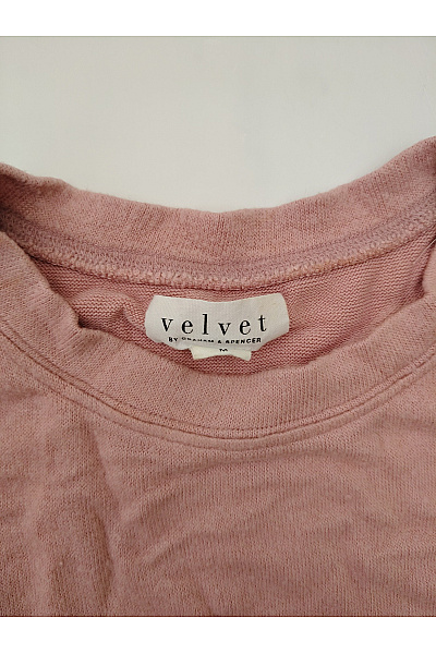 velvet Dámská růžová mikina s dlouhým rukávem oversize Vel. US M | velvet | obrázek 3