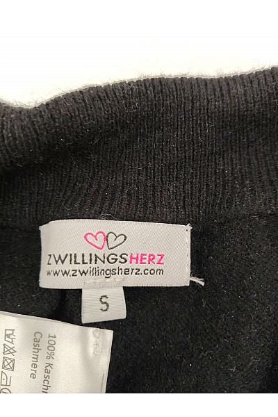 Zwillingsherz Černé kašmírové široké kalhoty s kapsami Velikost S | Zwillingsherz | obrázek 5