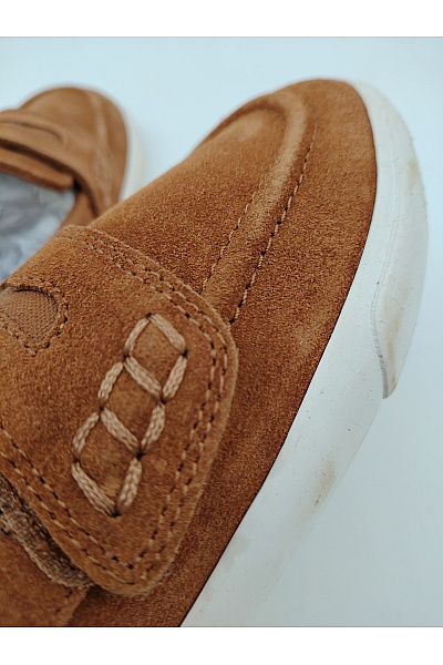 Next Dětské hnědé semišové slip-on polobotky na suchý zip Vel. UK 13 | Next | obrázek 7