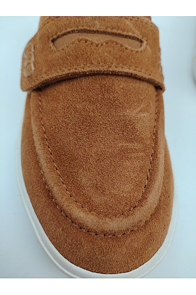 Next Dětské hnědé semišové slip-on polobotky na suchý zip Vel. UK 13 | Next | obrázek 8