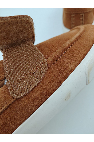 Next Dětské hnědé semišové slip-on polobotky na suchý zip Vel. UK 13 | Next | obrázek 9