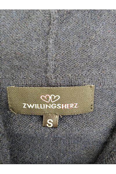 Zwillingsherz Dámský kašmírový pulovr s kapucí černý Vel. S | Zwillingsherz | obrázek 4