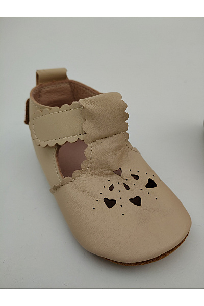 mikk-line Béžové dětské kotníkové barefoot boty s výřezy na suchý zip Velikost EU 23-24 | mikk-line | obrázek 7