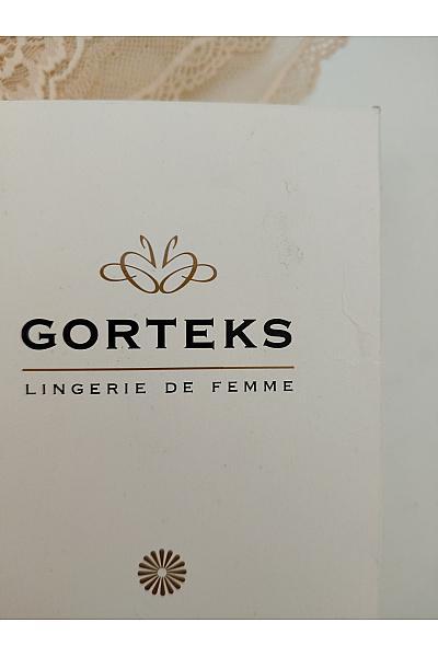 GORTEKS Béžové krajkové tanga luxusní Vel. EU 44 | GORTEKS | obrázek 3