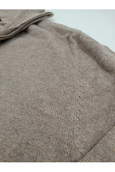 ZUITABLE Pánský hnědý pletený pulovr se stojáčkem na zip basic Vel. M | ZUITABLE | obrázek 5