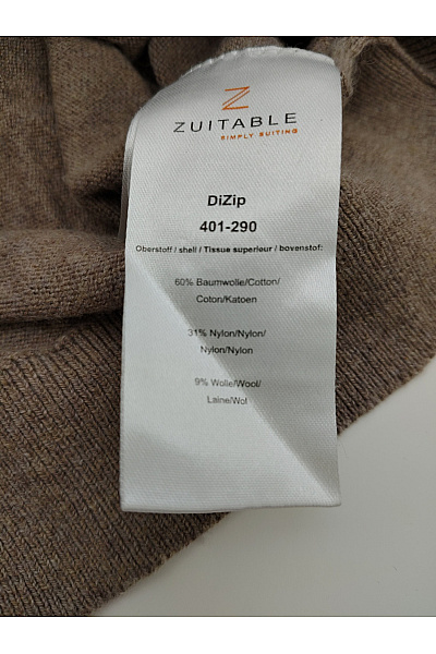 ZUITABLE Pánský hnědý pletený pulovr se stojáčkem na zip basic Vel. M | ZUITABLE | obrázek 6