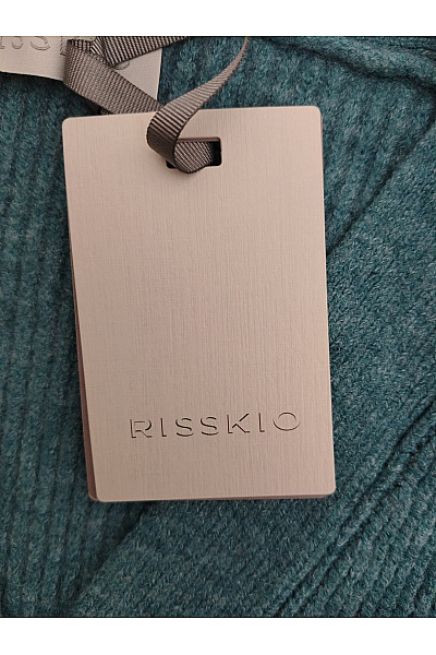 RISSKIO Zelený pletený žebrovaný crop kardigan do véčka Vel. M | RISSKIO | obrázek 6
